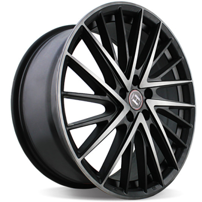 Диски HARP 8.5x20/5x112 ET35 D66.6 Y-697 satin-black-w-machined-face-and-tinted-clear